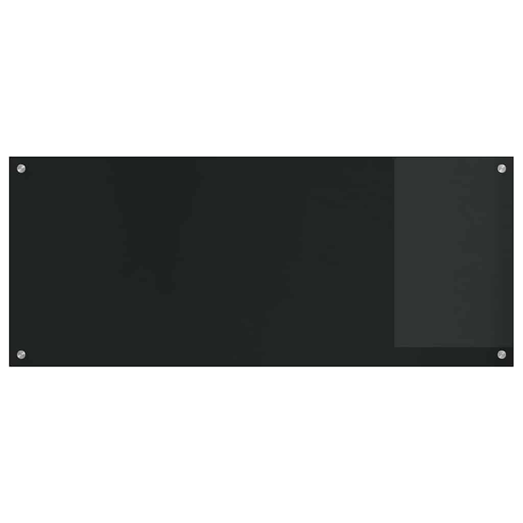 Kitchen Backsplash 2 pcs Black 120 x 50 cm Tempered Glass